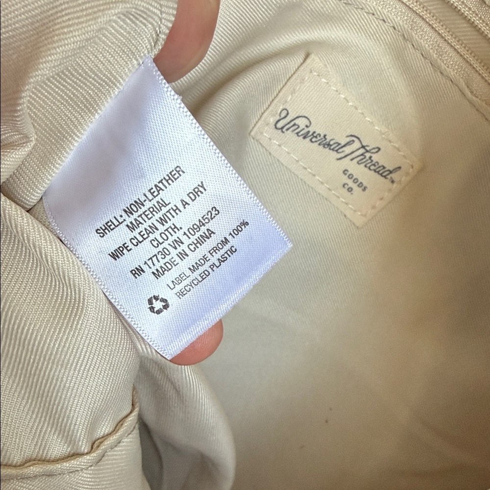 Universal Thread Cream and Brown Tote Bag - Picture 4 of 8